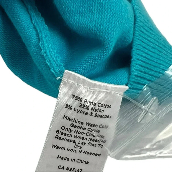 Talbots New Women’s L Pima Cotton Blend Button Up 3/4 Sleeve Stretchy Cardigan - Picture 6 of 6